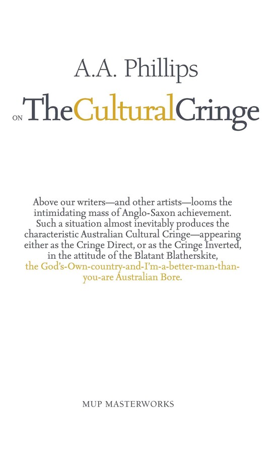 On The Cultural Cringe