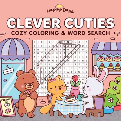 Clever Cuties: Cozy Coloring & Word Search Book Clever Cuties: Cozy Coloring & Word Search Book