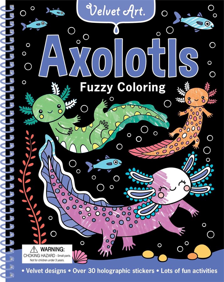 Velvet Art: Axolotls Fuzzy Coloring