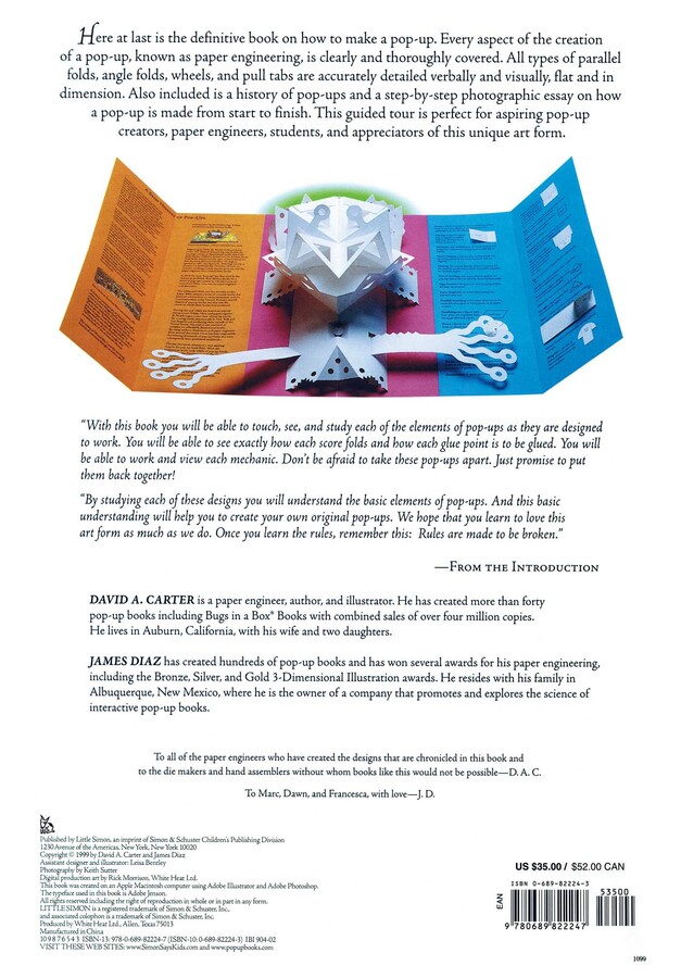 The Elements of PopUp Book by David A. Carter, James