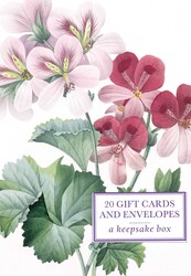 Tin Box of 20 Gift Cards and Envelopes: Redoute Geranium Tin Box of 20 Gift Cards and Envelopes: Redoute Geranium