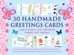 30 Handmade Greetings Cards (Blue/Pink Box) 30 Handmade Greetings Cards (Blue/Pink Box)