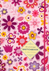 Sketchbook: Pink Flowers: 128-Page Unlined Pages Sketchbook: Pink Flowers: 128-Page Unlined Pages
