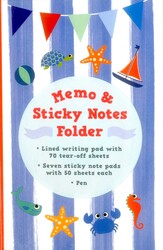 Memo & Sticky Notes Folder: Nautical Memo & Sticky Notes Folder: Nautical