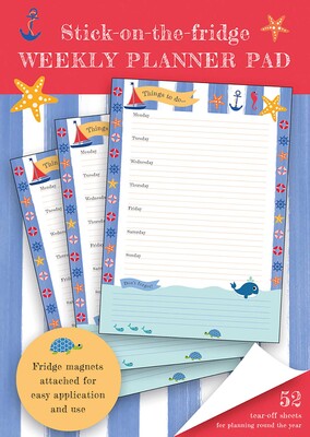 Stick-on-the-Fridge Weekly Planner Pad: Maritime