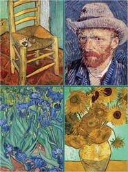 Set of 4 Magnetic Notepads: Van Gogh Set of 4 Magnetic Notepads: Van Gogh