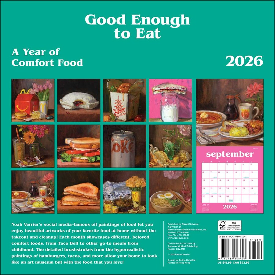 Good Enough To Eat 2026 Wall Calendar Book Summary Video Official Good Enough To Eat 2026 Wall Calendar Xlg Back 