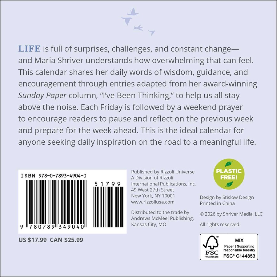 Maria Shriver's The Sunday Paper: Daily Meditations for a Meaningful Life 2027 D