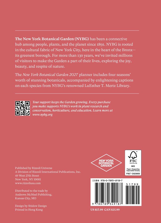 New York Botanical Garden 2027 Planner