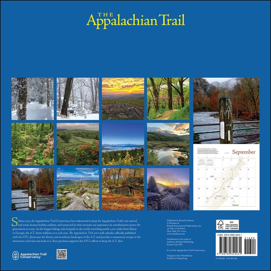Appalachian Trail 2027 Wall Calendar