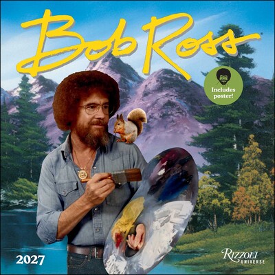 Bob Ross 2027 Wall Calendar with Poster Bob Ross 2027 Wall Calendar with Poster