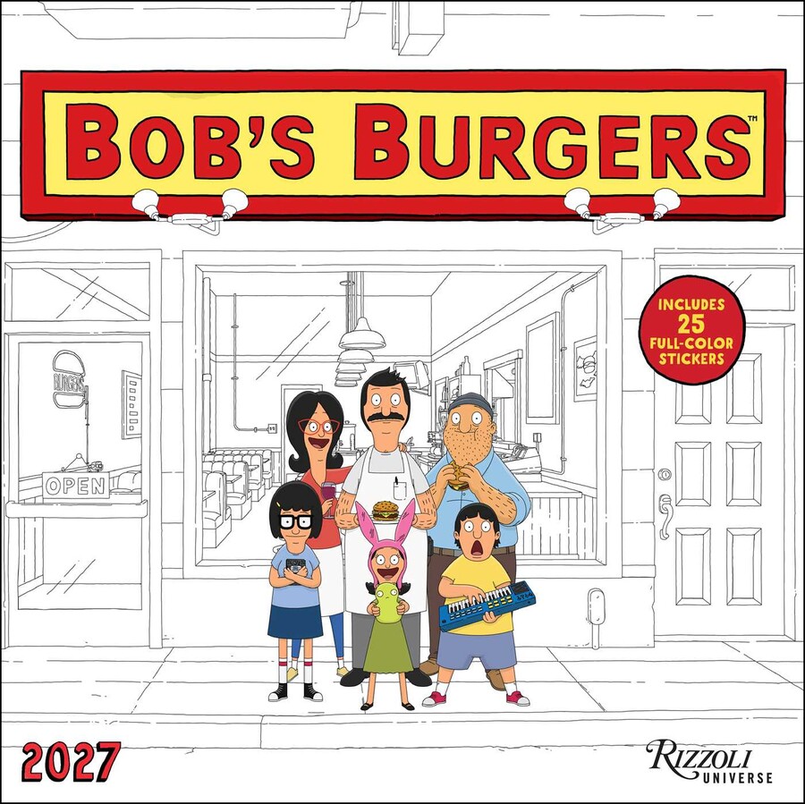 Bob's Burgers 2027 Wall Calendar (Includes Stickers)