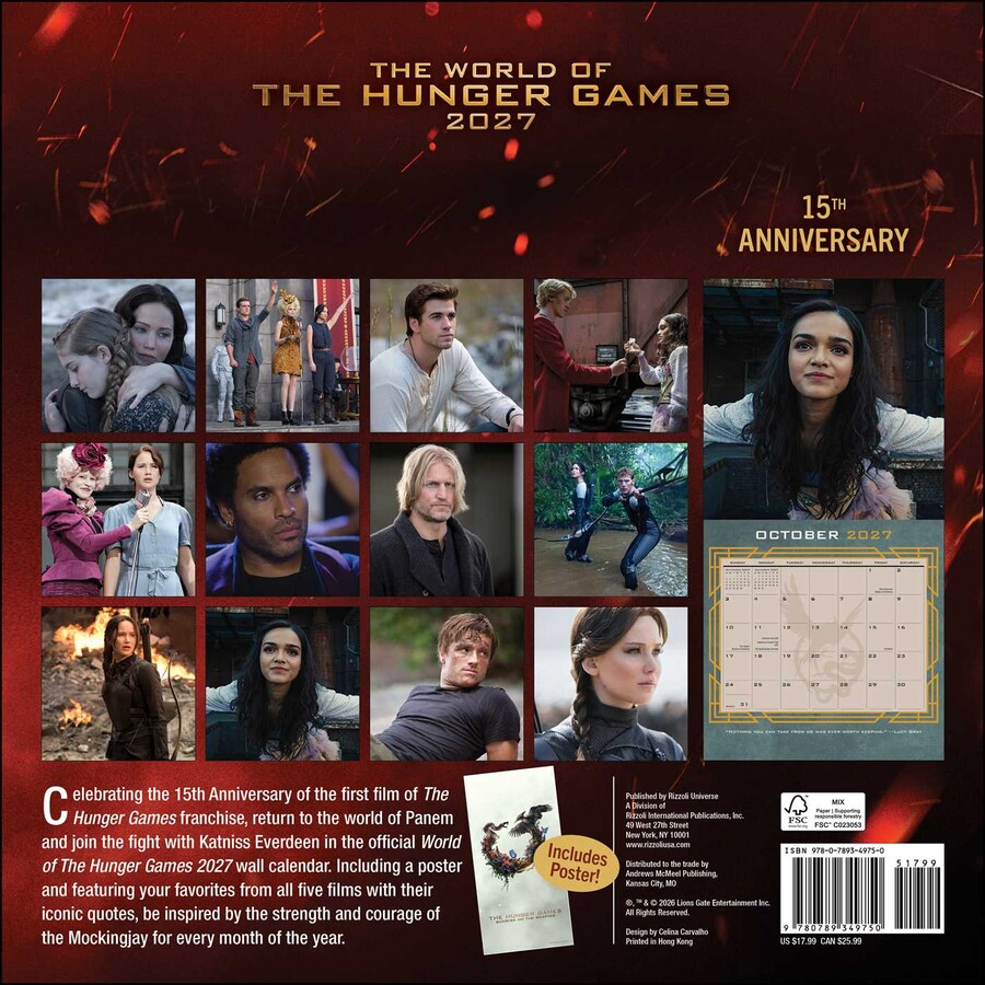 Hunger Games 2027 Wall Calendar (Includes Full-Color Poster)
