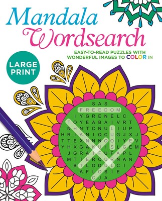 Large Print Mandala Wordsearch Large Print Mandala Wordsearch