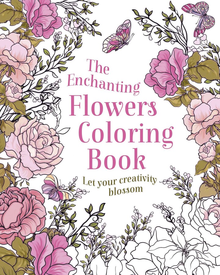 Enchanting Flowers Coloring Book