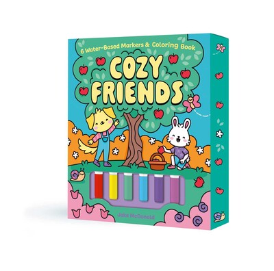 Cozy Friends: 6 Water-Based Markers and Coloring Book Cozy Friends: 6 Water-Based Markers and Coloring Book