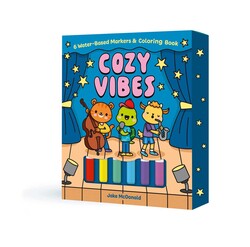 Cozy Vibes: 6 Water-Based Markers and Coloring Book Cozy Vibes: 6 Water-Based Markers and Coloring Book