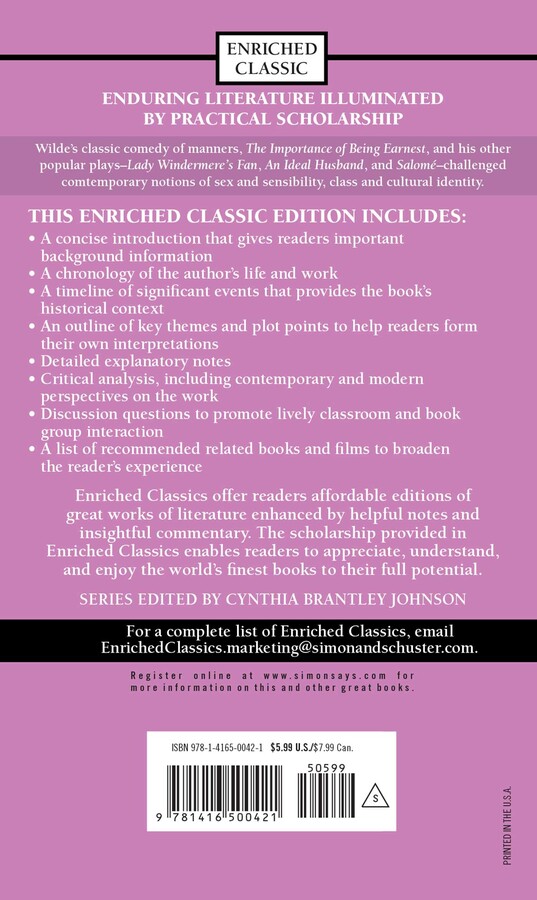 Importance of Being Earnest and Other Plays
