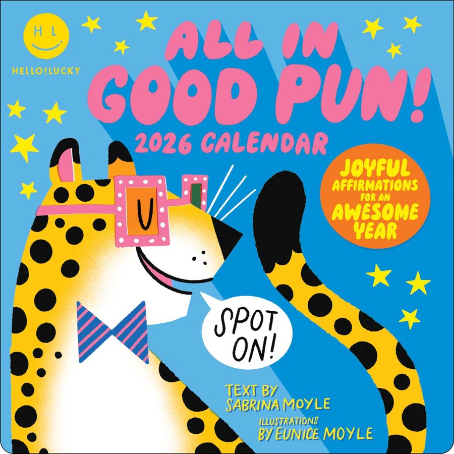 Hello!Lucky All in Good Pun 2026 Wall Calendar Book Summary & Video