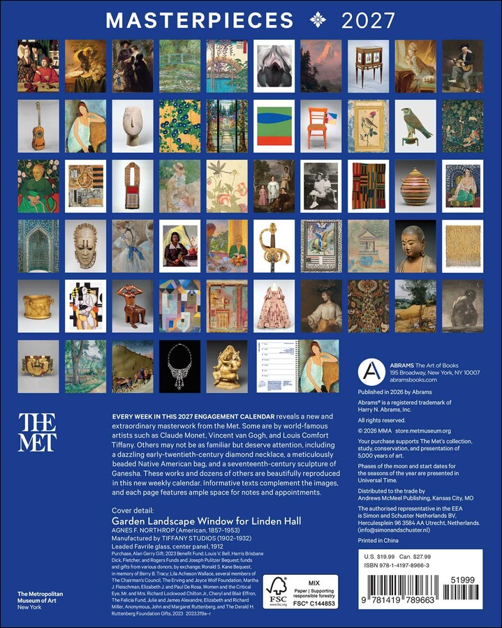 Masterpieces 12-Month 2027 Engagement Calendar
