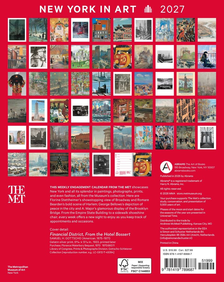 New York in Art 12-Month 2027 Engagement Calendar