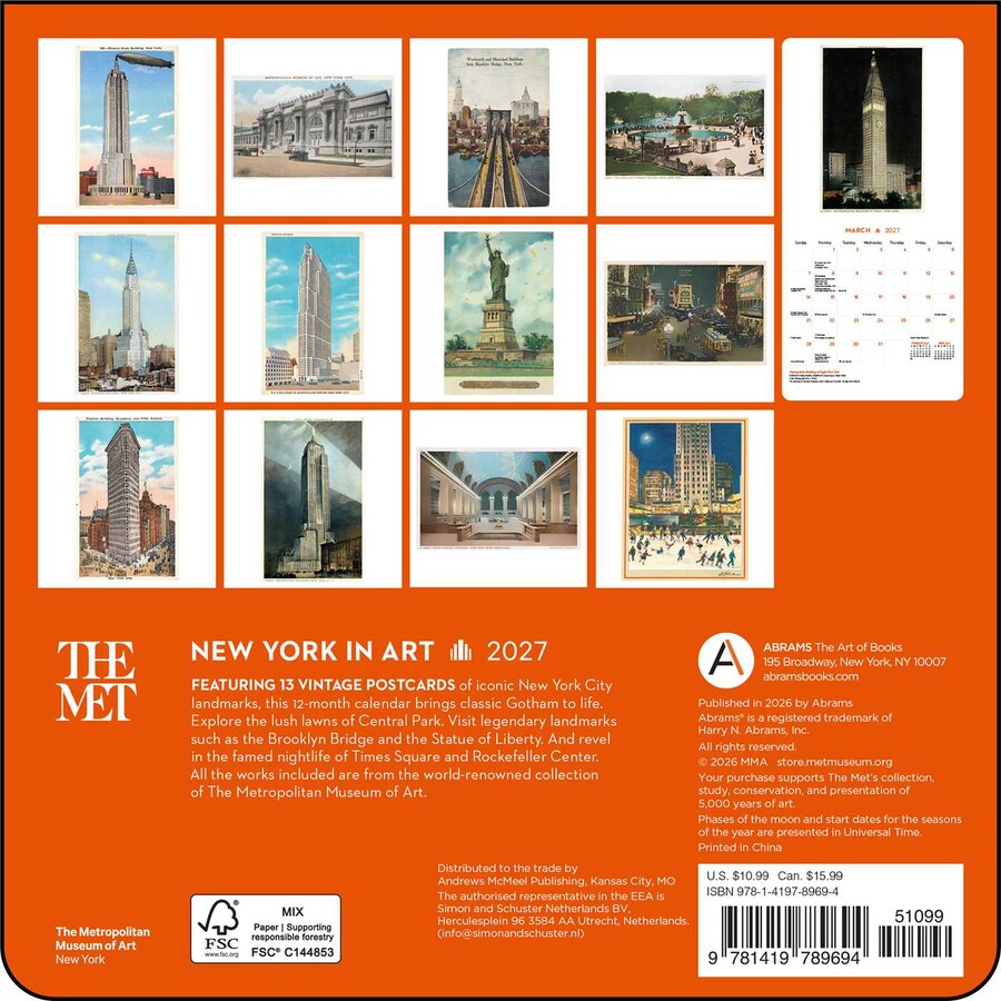 New York in Art 2027 Mini Wall Calendar