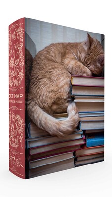 Cat Nap Book Box Puzzle 1000 Piece, Clamshell Cat Nap Book Box Puzzle 1000 Piece, Clamshell