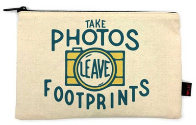 Take Photos, Leave Footprints Pencil Pouch Take Photos, Leave Footprints Pencil Pouch