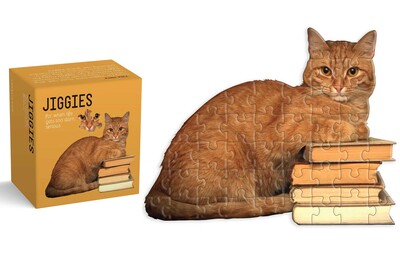 Cat Reader Jiggie Puzzle 81 Piece Cat Reader Jiggie Puzzle 81 Piece