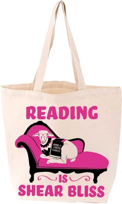 Reading is Shear Bliss Barn Sheep Tote Reading is Shear Bliss Barn Sheep Tote