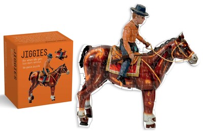 Horsin' Around Cowboy-Shaped Jiggie Puzzle 56 Piece Horsin' Around Cowboy-Shaped Jiggie Puzzle 56 Piece