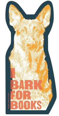 I Bark for Books German Shepherd Sticker (Pack of 6) I Bark for Books German Shepherd Sticker (Pack of 6)