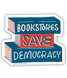 Bookstores Save Democracy Sticker (Pack of 6)