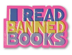 Pink I Read Banned Books Sticker (Pack of 6)