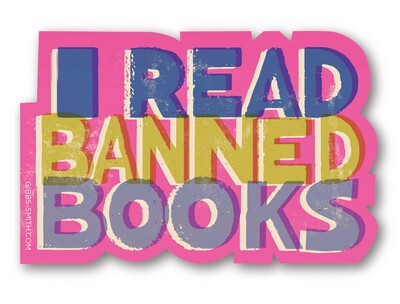 Pink I Read Banned Books Sticker (Pack of 6) Pink I Read Banned Books Sticker (Pack of 6)