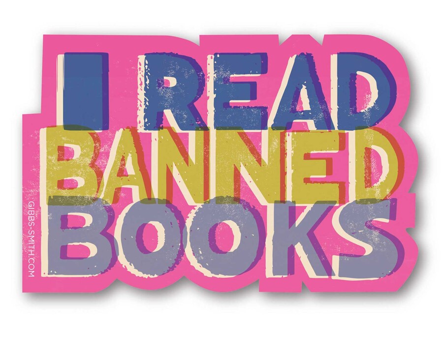 Pink I Read Banned Books Sticker (Pack of 6)