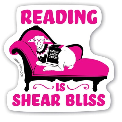Reading is Shear Bliss Barn Sheep Sticker (Pack of 6) Reading is Shear Bliss Barn Sheep Sticker (Pack of 6)