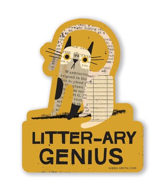 Literr-ary Genius Sticker (Pack of 6) Literr-ary Genius Sticker (Pack of 6)