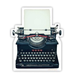 Typewriter Sticker (Pack of 6)