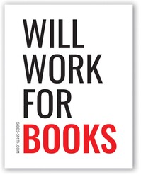 Will Work for Books Sticker (Pack of 6)