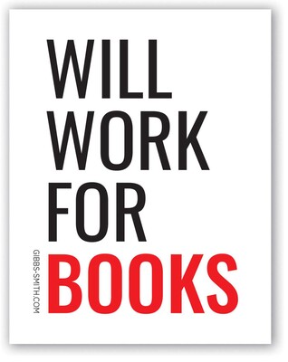 Will Work for Books Sticker (Pack of 6)