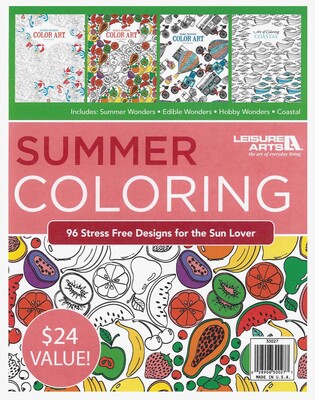 Summer Coloring—96 Stress Free Designs for the Sun Lover; Includes: Summer Wonders, Edible Wonders, Hobby Wonders, Coastal