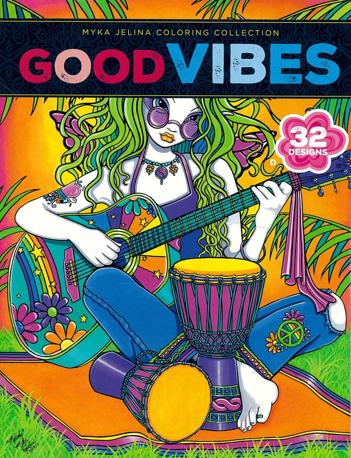 Good Vibes—32 Designs; Myka Jelina Coloring Collection