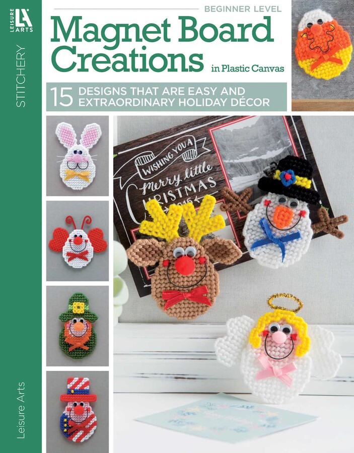 Magnet Board Creations in Plastic Canvas