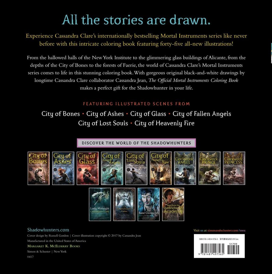 Official Mortal Instruments Coloring Book