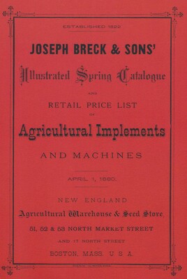 Joseph Breck & Sons' 1880 Catalogue Joseph Breck & Sons' 1880 Catalogue