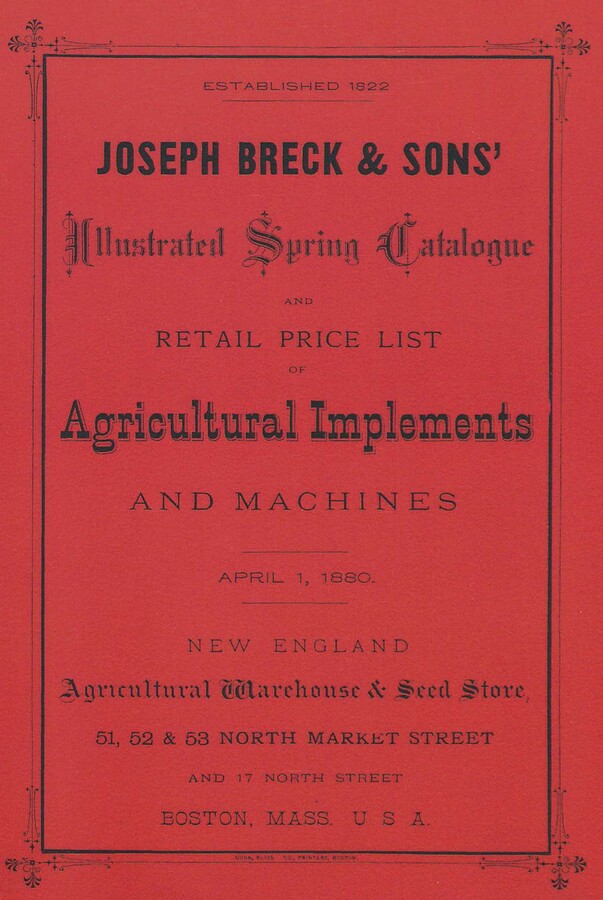 Joseph Breck & Sons' 1880 Catalogue