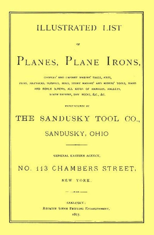Sandusky Tool Co. 1877 Catalog