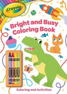 Crayola: Bright and Busy Coloring Book: Includes 4 Crayola Crayons (A Crayola Coloring Activity Book with Crayons for Kids) Crayola: Bright and Busy Coloring Book: Includes 4 Crayola Crayons (A Crayola Coloring Activity Book with Crayons for Kids)