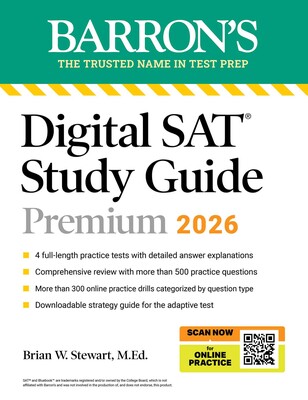Digital SAT Study Guide Premium, 2026: 3 Practice Tests + Comprehensive Review + Online Practice Digital SAT Study Guide Premium, 2026: 3 Practice Tests + Comprehensive Review + Online Practice